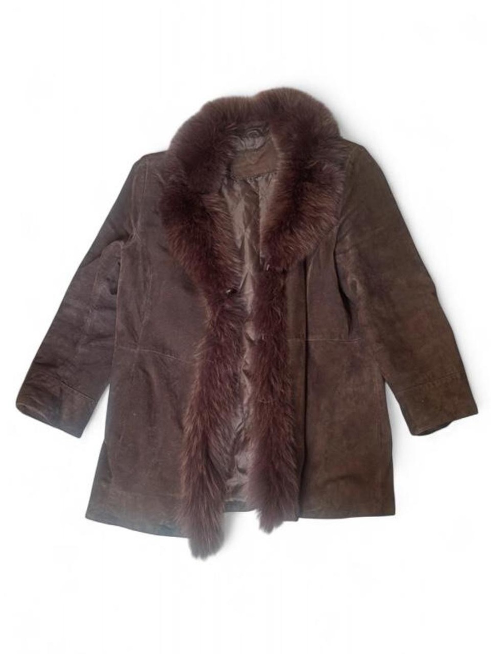 Vintage Chocolate Brown Suede Jacket